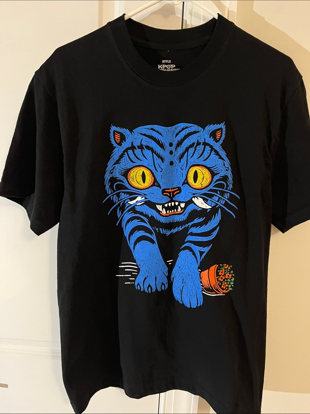 K-Pop Demon Hunters Unisex Adult Derpy Tiger T-Shirt MD M Netflix